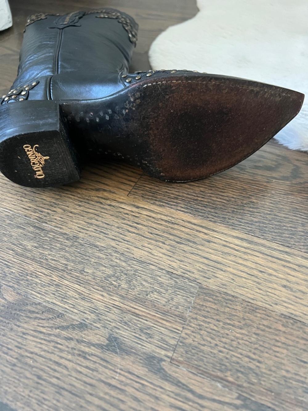 The Old Gringo Studded Black Leather Cowboy Boots, size 7.5 - Picture 12 of 16